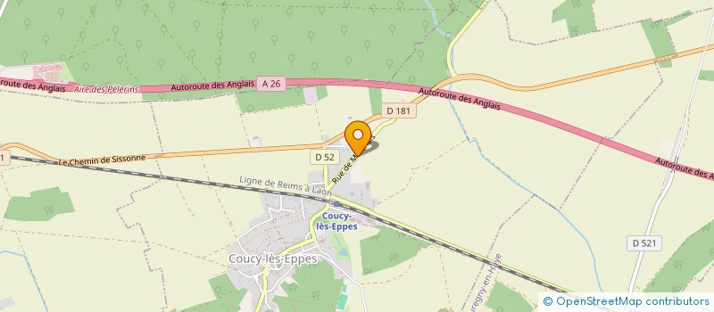 localisation de l'entreprise ATP INVESTISSEMENTS à COUCY-LES-EPPES