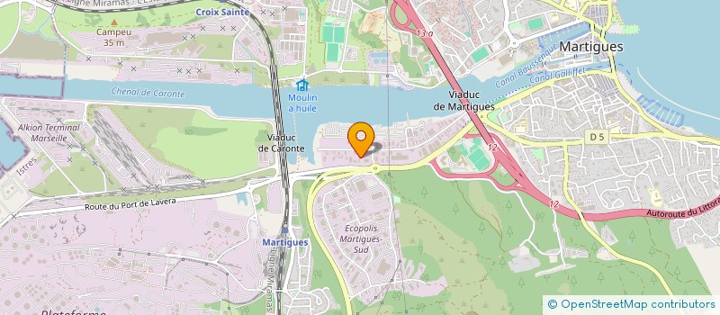 localisation de l'entreprise ATR à MARTIGUES