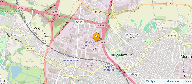 localisation de l'entreprise ATREBATES à CHILLY-MAZARIN