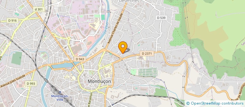 localisation de l'entreprise ATRIA à MONTLUCON