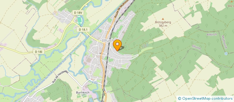 localisation de l'entreprise ATRIA  ILLFURTH