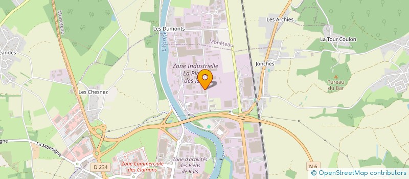 localisation de l'entreprise ATRIA ARCHITECTES à AUXERRE