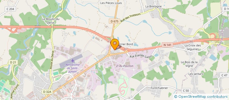 localisation de l'entreprise ATRIA & ASSOCIES à SAINT JUNIEN