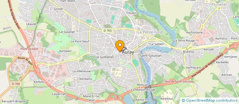 localisation de l'entreprise ATRIHOMMES à AURAY