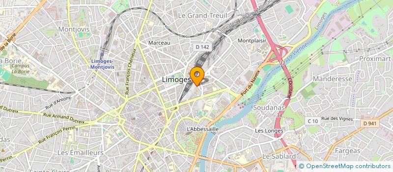 localisation de l'entreprise ATRIUM à LIMOGES