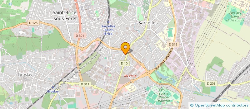localisation de l'entreprise ATRIUM  SARCELLES