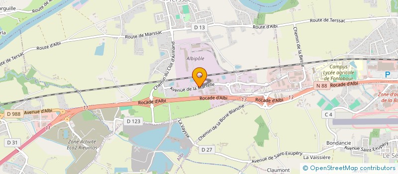 localisation de l'entreprise ATRIUM 81  TERSSAC