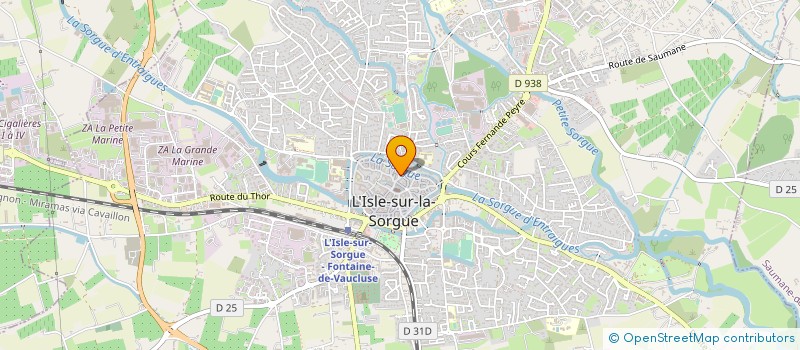 localisation de l'entreprise ATRIUM  L'ISLE-SUR-LA-SORGUE