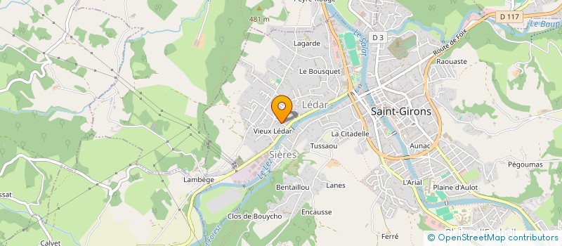 localisation de l'entreprise ATRIUM à SAINT-GIRONS