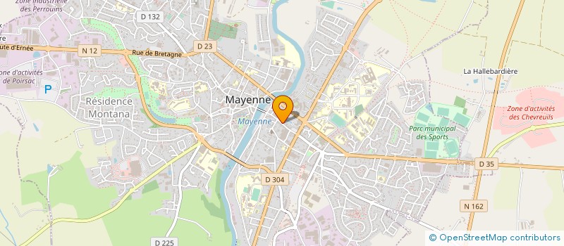 localisation de l'entreprise ATRIUM CONCEPTION à MAYENNE