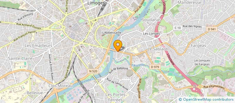 localisation de l'entreprise ATRIUM IMMOBILIER à LIMOGES