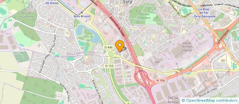 localisation de l'entreprise ATRIUM TRANS COURSES  EVRY-COURCOURONNES