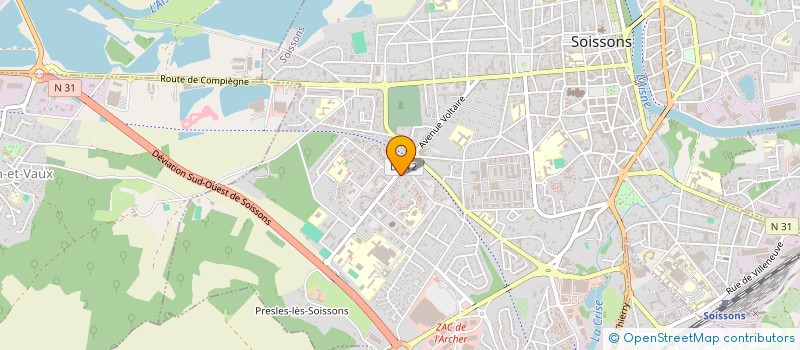 localisation de l'entreprise ATS 02 à SOISSONS