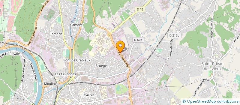 localisation de l'entreprise ATS à ALES