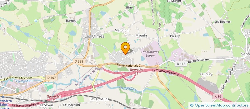 localisation de l'entreprise ATS  VINDRY-SUR-TURDINE