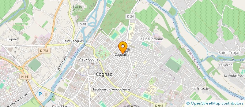 localisation de l'entreprise ATS-AQUA THERMIE SOLAIRE à COGNAC