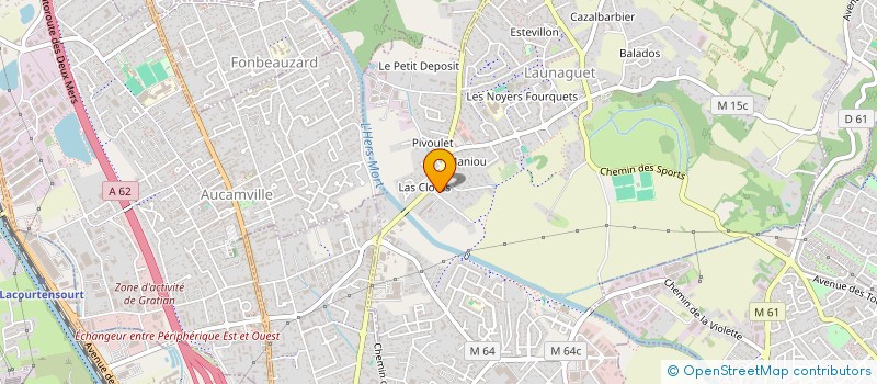 localisation de l'entreprise ATS CARROSSERIE à LAUNAGUET