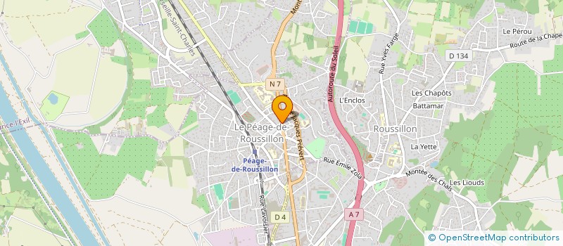 localisation de l'entreprise ATS EMPLOI  LE PEAGE-DE-ROUSSILLON
