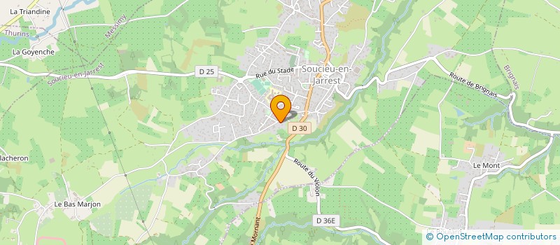 localisation de l'entreprise ATS FERMETURES  SOUCIEU-EN-JARREST