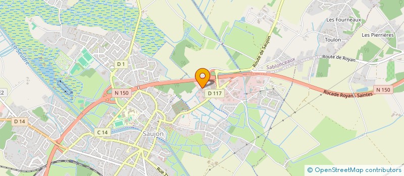 localisation de l'entreprise ATSB HOLDING  SAUJON