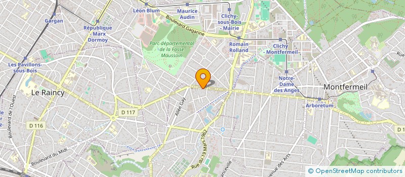 localisation de l'entreprise ATSEF BATIMENT à GAGNY