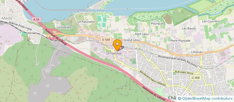 localisation de l'entreprise ATSI CENTRE OUEST  CHATEAUNEUF-LES-MARTIGUES