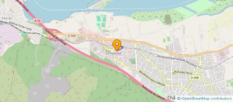 localisation de l'entreprise ATSI RHONE ALPES  CHATEAUNEUF-LES-MARTIGUES