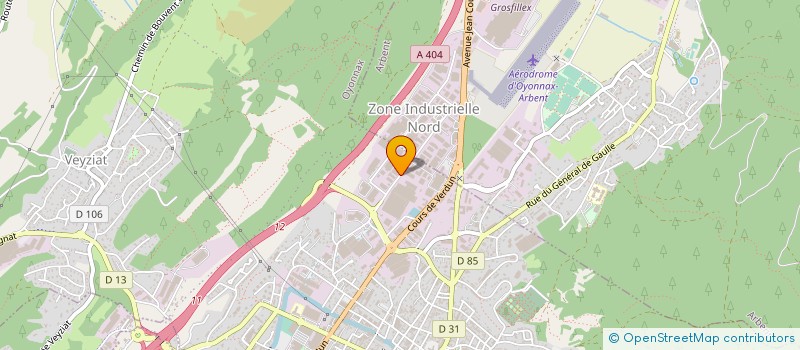 localisation de l'entreprise ATSV  OYONNAX