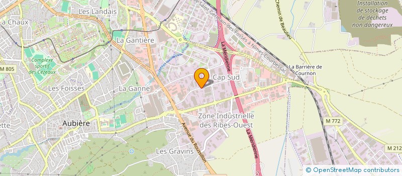 localisation de l'entreprise ATTAC BETON à AUBIERE