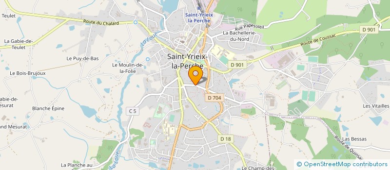 localisation de l'entreprise ATTANE BADMINTON-CLUB à SAINT-YRIEIX-LA-PERCHE