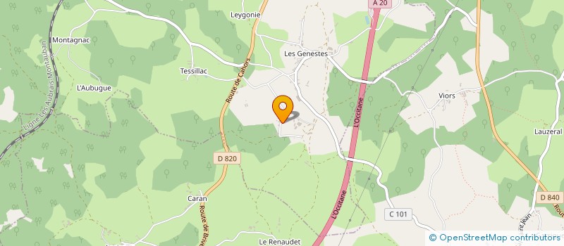 localisation de l'entreprise ATTELAGE DES FRAUX  GIGNAC