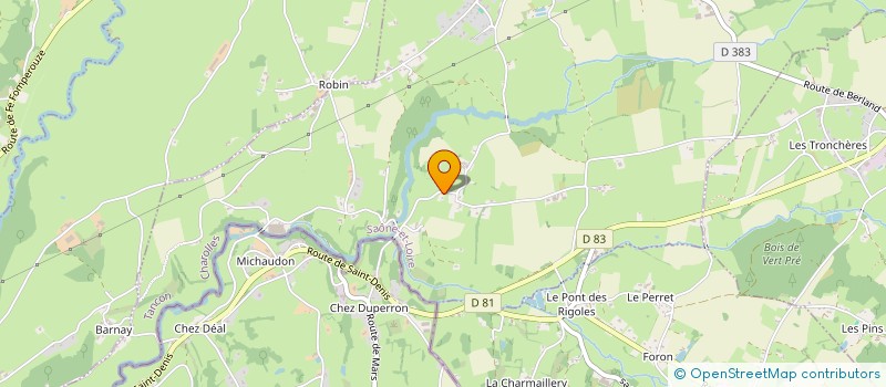 localisation de l'entreprise ATTELAGES DU BRIONNAIS  TANCON