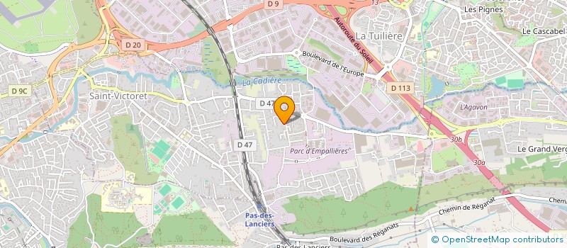 localisation de l'entreprise ATTELAGES EN PAYS PROVENCAL  SAINT-VICTORET