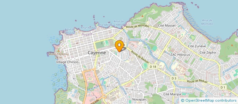 localisation de l'entreprise ATTESTER PRODUCTION  CAYENNE