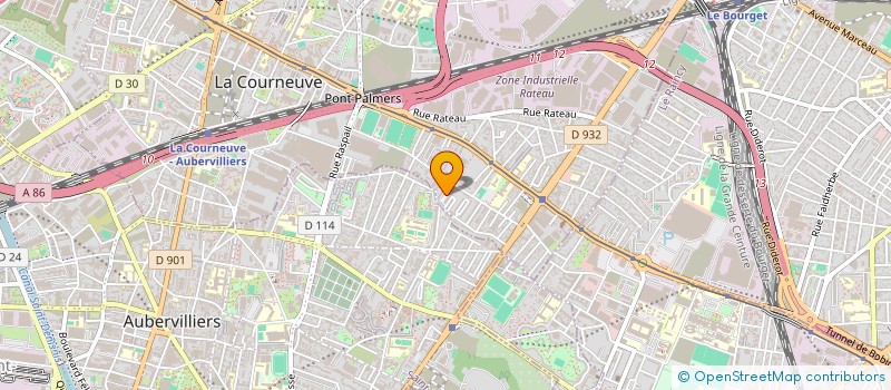 localisation de l'entreprise ATTIA BAT à LA COURNEUVE