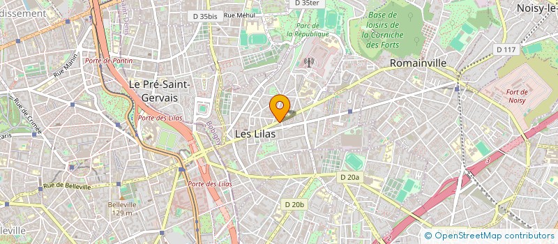 localisation de l'entreprise ATTIA OPTIQUE à LES LILAS
