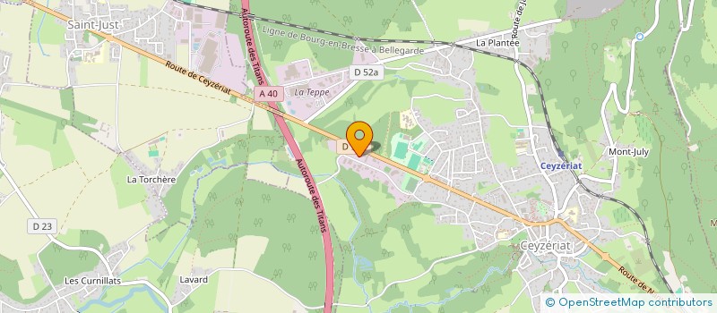 localisation de l'entreprise ATTICAE  VIRIAT