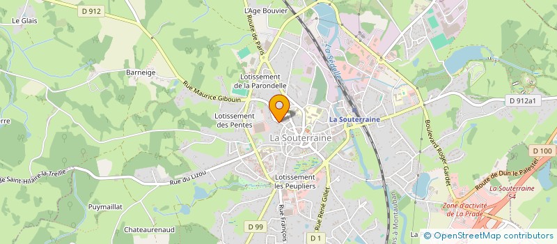 localisation de l'entreprise ATTINSI à LA SOUTERRAINE