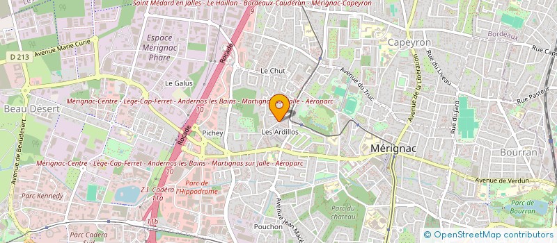 localisation de l'entreprise ATTIS  MERIGNAC