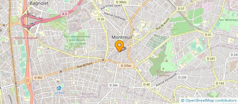 localisation de l'entreprise ATTITUDE à MONTREUIL
