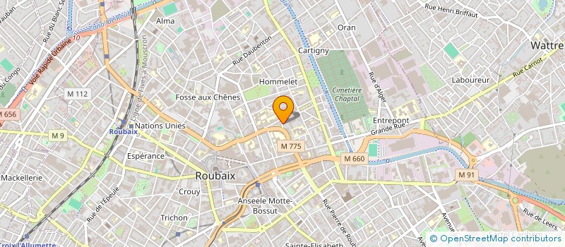 localisation de l'entreprise ATTITUDE CUISINE  ROUBAIX