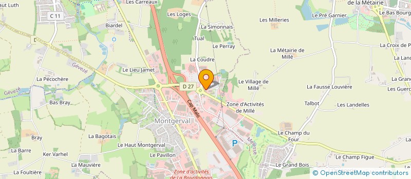 localisation de l'entreprise ATTITUDE DEVELOPPEMENT  LA MEZIERE