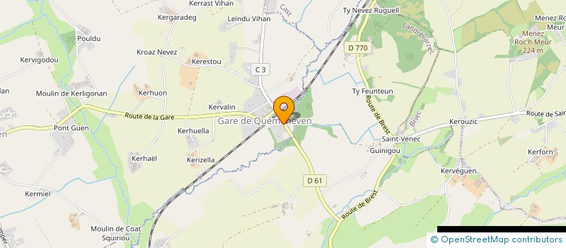 localisation de l'entreprise ATTITUDE MOTOCULTURE  QUEMENEVEN