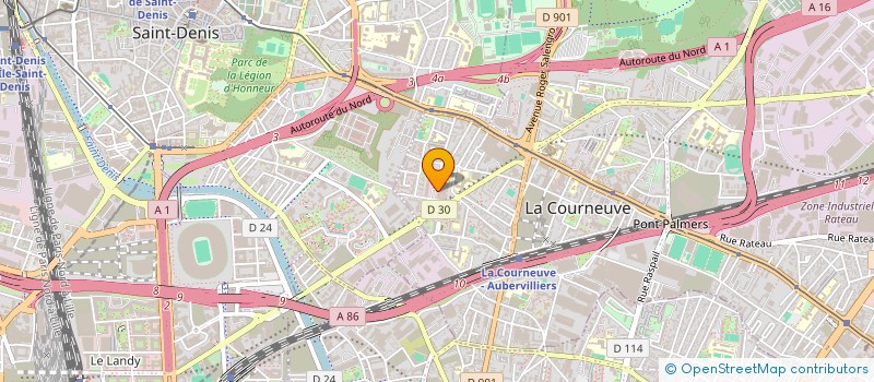 localisation de l'entreprise ATTITUDE PRODUCTION à LA COURNEUVE