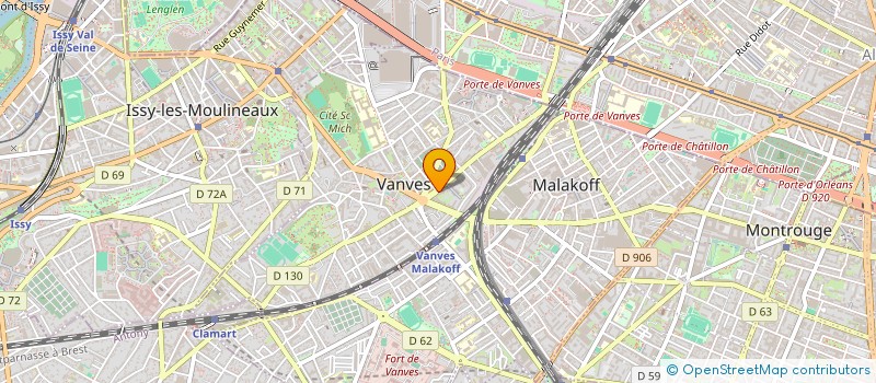 localisation de l'entreprise ATTITUDES à VANVES