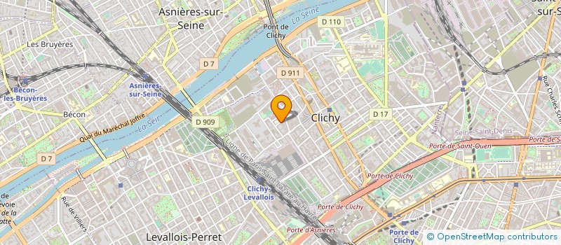 localisation de l'entreprise ATTLAS SA à CLICHY