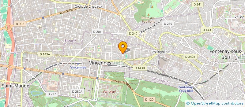 localisation de l'entreprise ATTRACTION SPECTACLE à VINCENNES