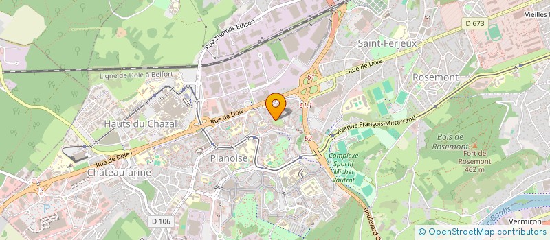 localisation de l'entreprise ATTREO à BESANCON