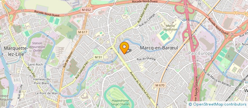 localisation de l'entreprise ATU à MARCQ-EN-BARŒUL