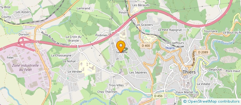 localisation de l'entreprise ATV GROUPE  THIERS